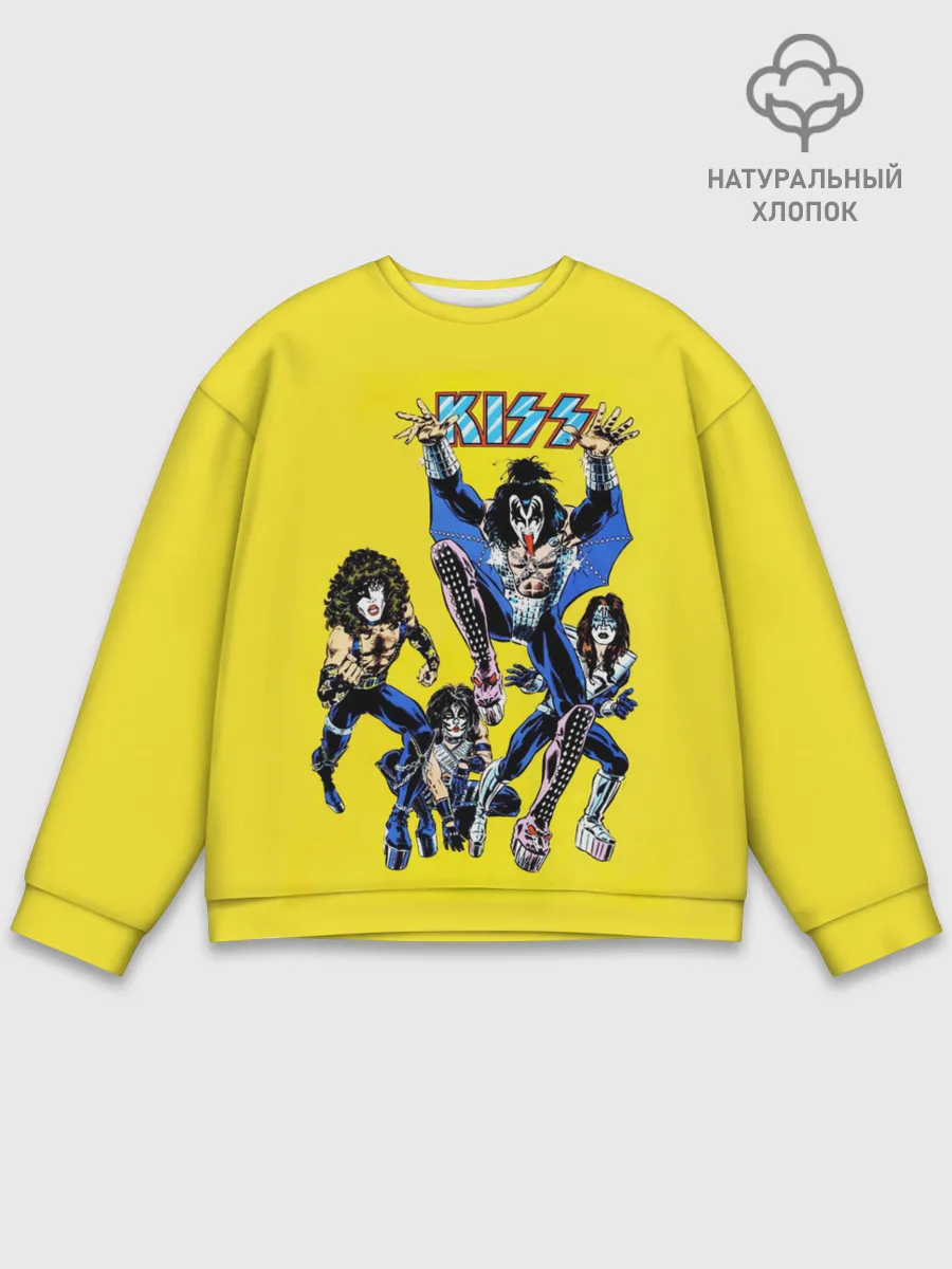 Мужской свитшот базовый / Комикс Кисс