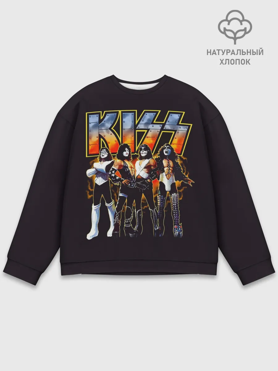 Мужской свитшот базовый / Кисс вместе