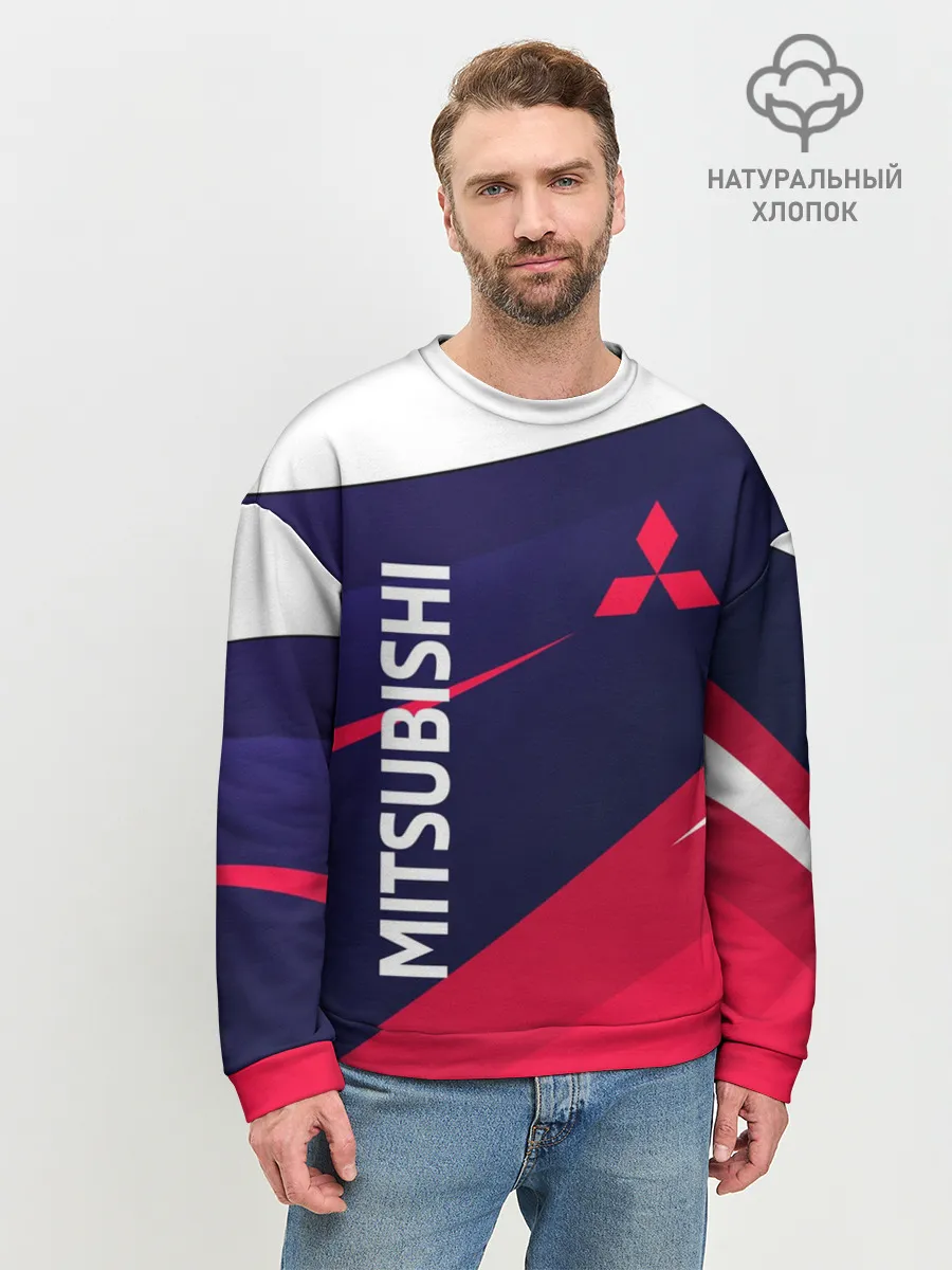 Мужской свитшот базовый / MITSUBISHI ТРИКОЛОР
