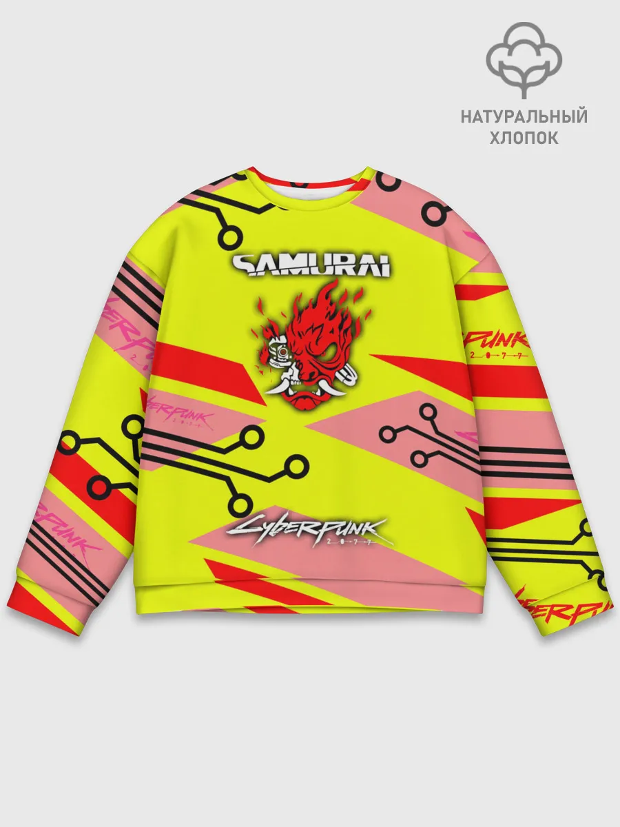 Мужской свитшот базовый / Cyberpunk 2077 Киберматрица.