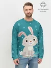 Мужской свитшот базовый / Новогодний зайчик