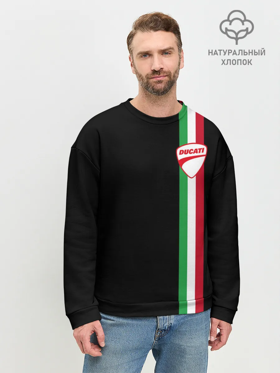 Мужской свитшот базовый / DUCATI MOTOCYCLE ITALY LINE