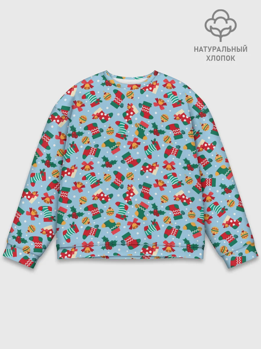 Мужской свитшот базовый / Christmas Background