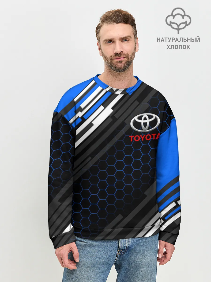 Мужской свитшот базовый / TOYOTA SPORT / ЛИНИИ / LINES