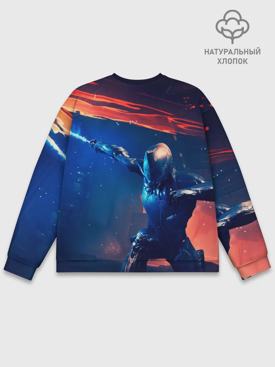 Мужской свитшот базовый / WAFRAME NEON KATANA FIRE