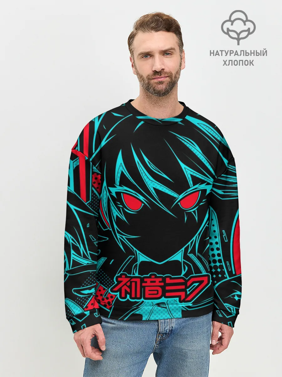 Мужской свитшот базовый / Мику Хацунэ / Hatsune Miku