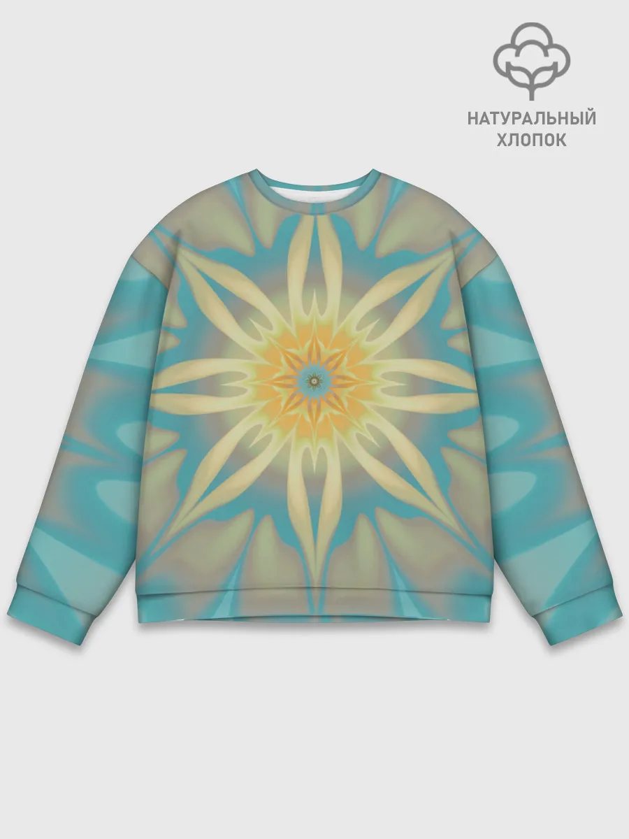 Мужской свитшот базовый / Летнее солнце. Абстракция.