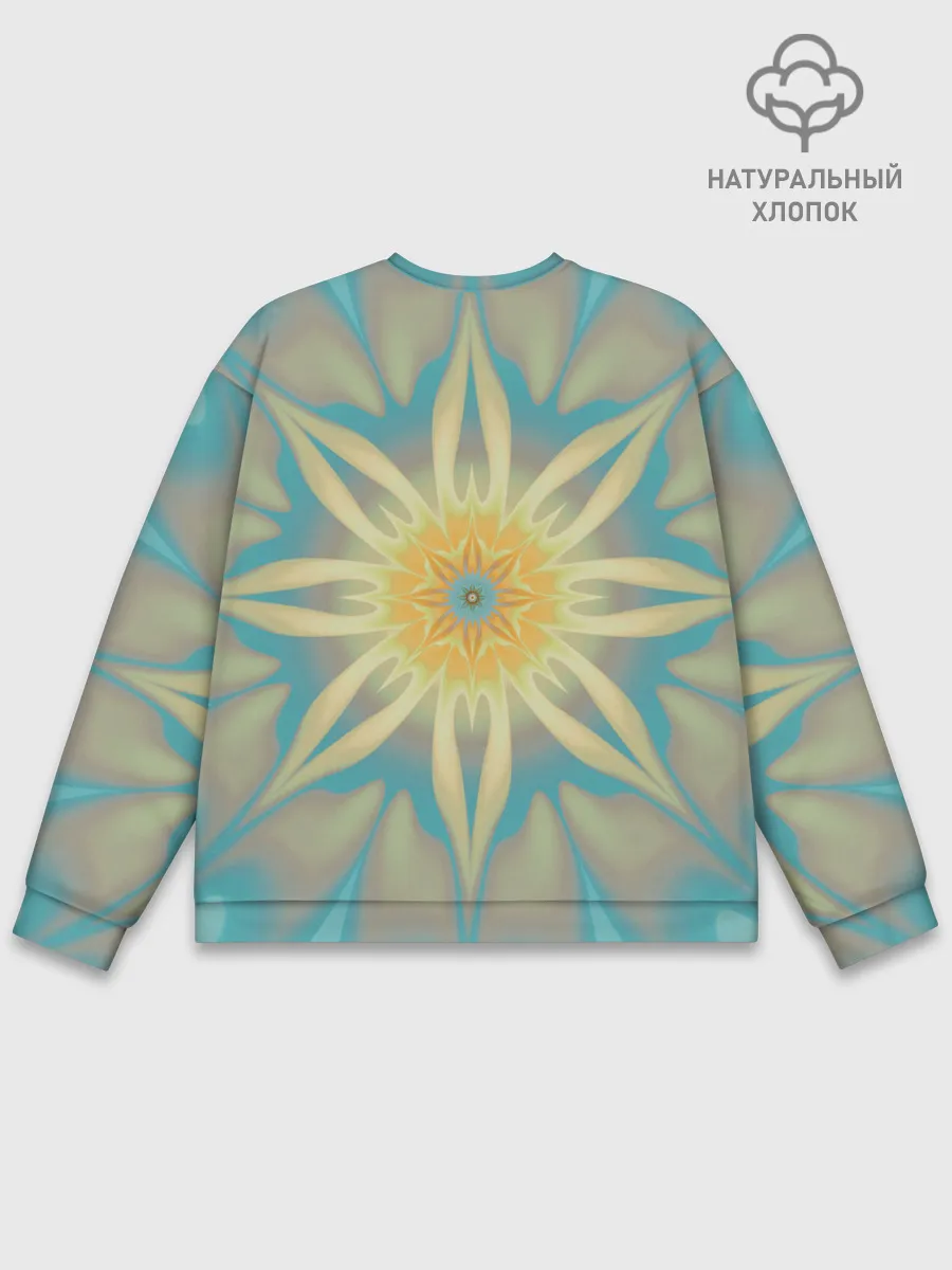 Мужской свитшот базовый / Летнее солнце. Абстракция.