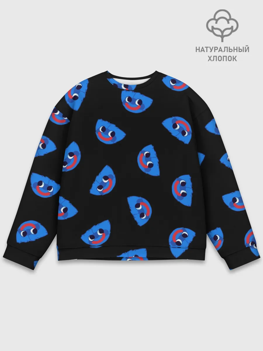 Мужской свитшот базовый / Poppy Playtime - Huggy Wuggy