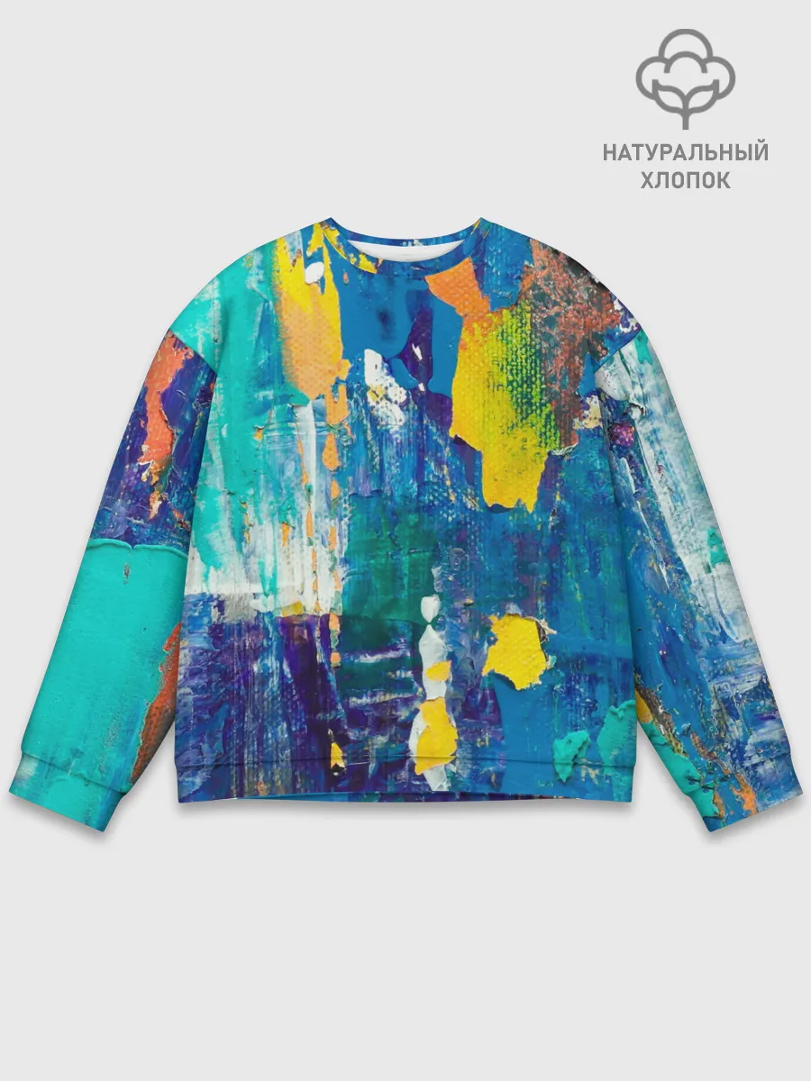 Мужской свитшот базовый / Краской по ткани