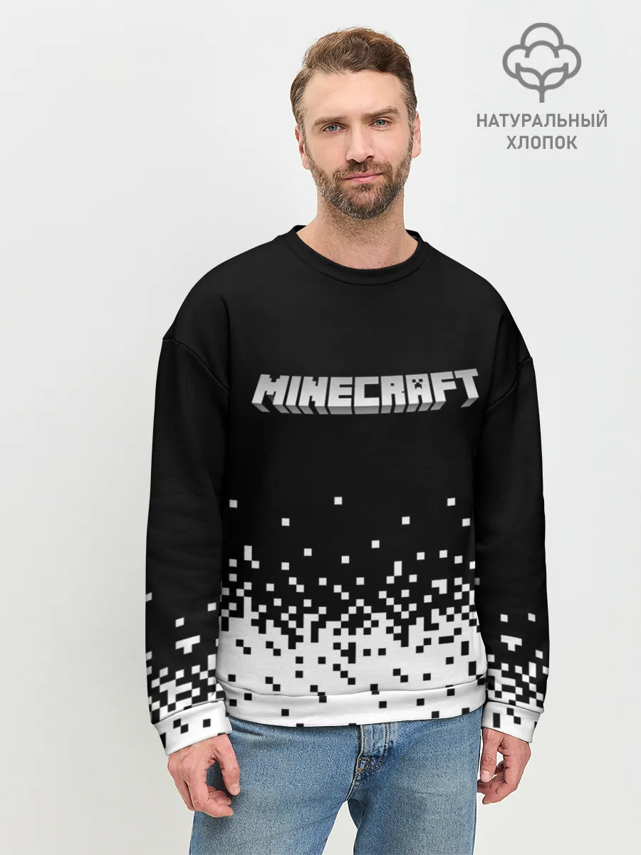 Мужской свитшот базовый / Minecraft | Майнкрафт | логотип