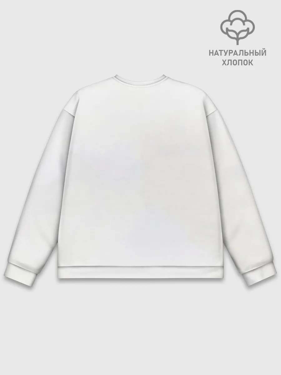 Мужской свитшот базовый / Сайтама пробивая стены One Punch-Man