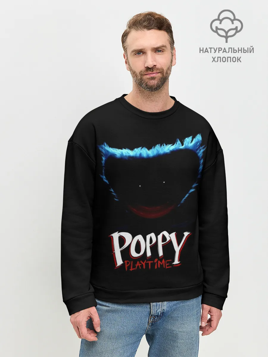 Мужской свитшот базовый / Poppy Playtime | Huggy Wuggy