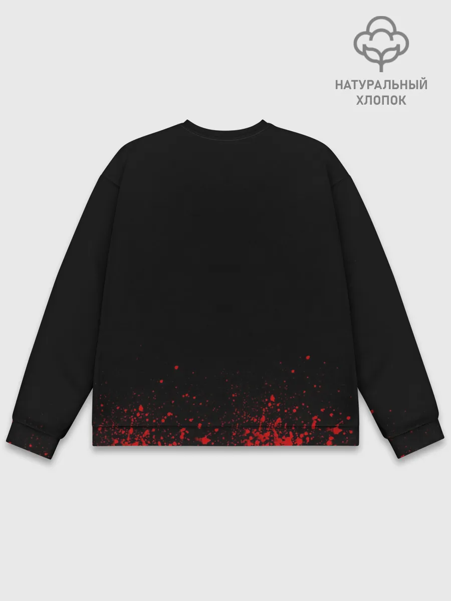 Мужской свитшот базовый / ТАРТАЛЬЯ | СНЕЖНАЯ | ЧЕРНЫЙ