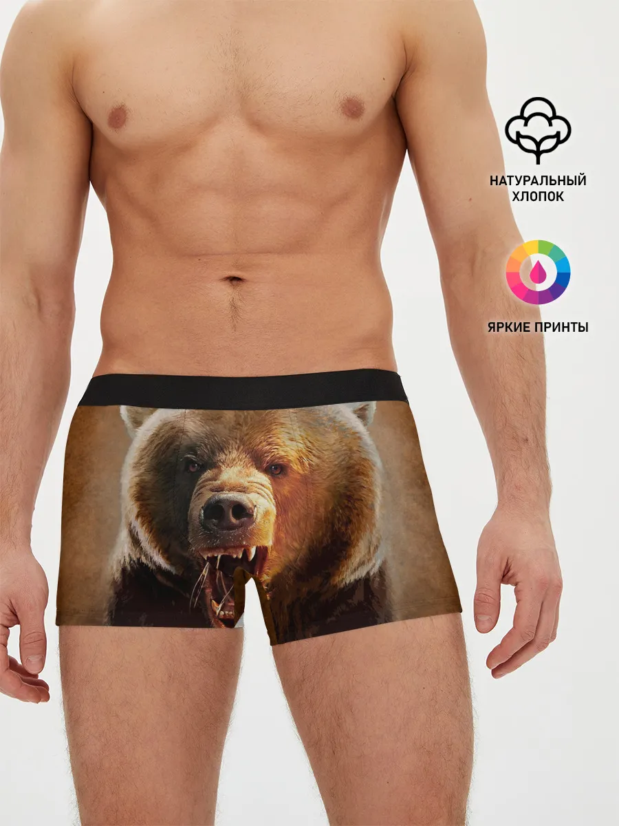 Мужские трусы боксеры / Медведь