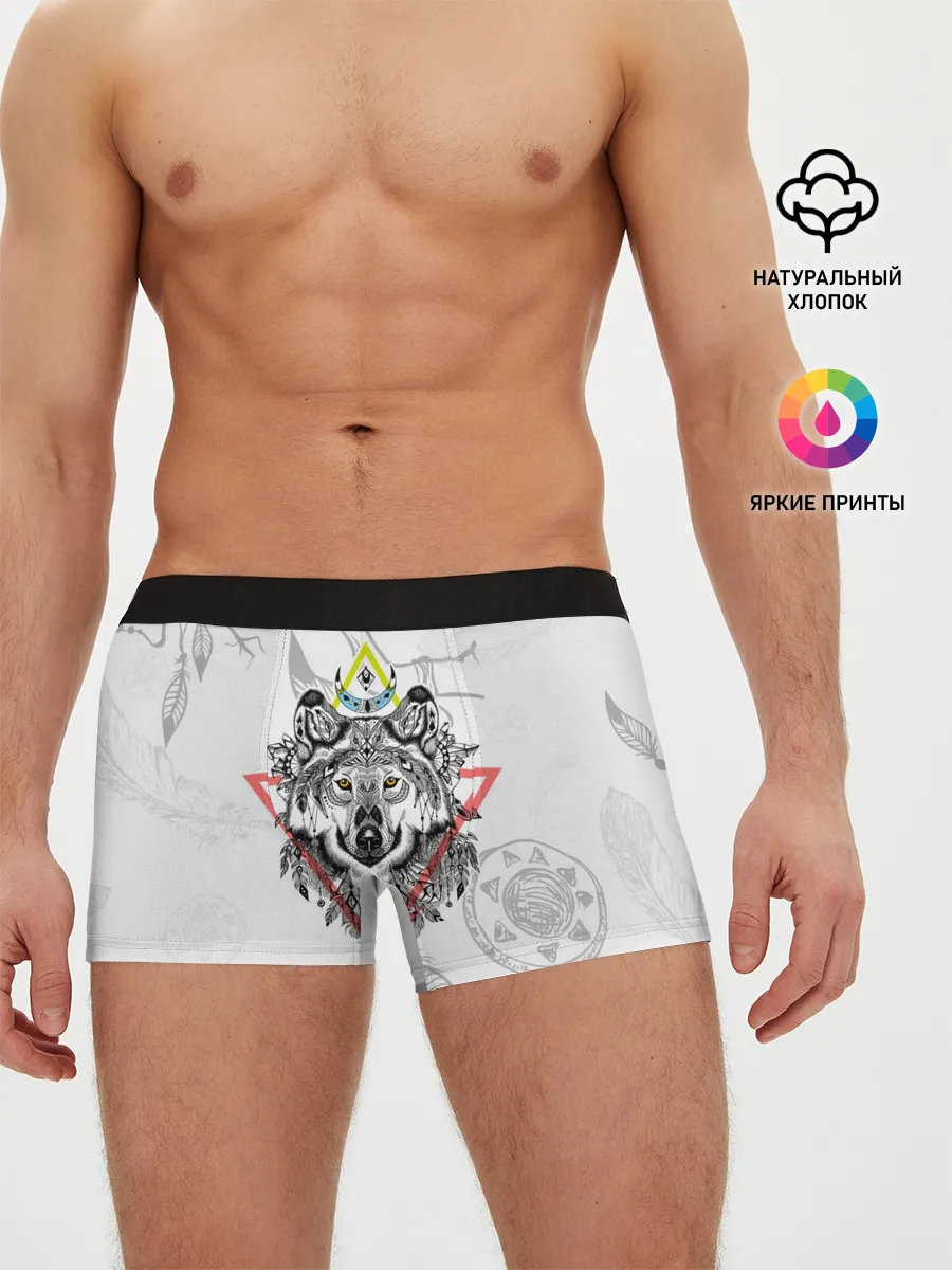 Мужские трусы боксеры / Волк