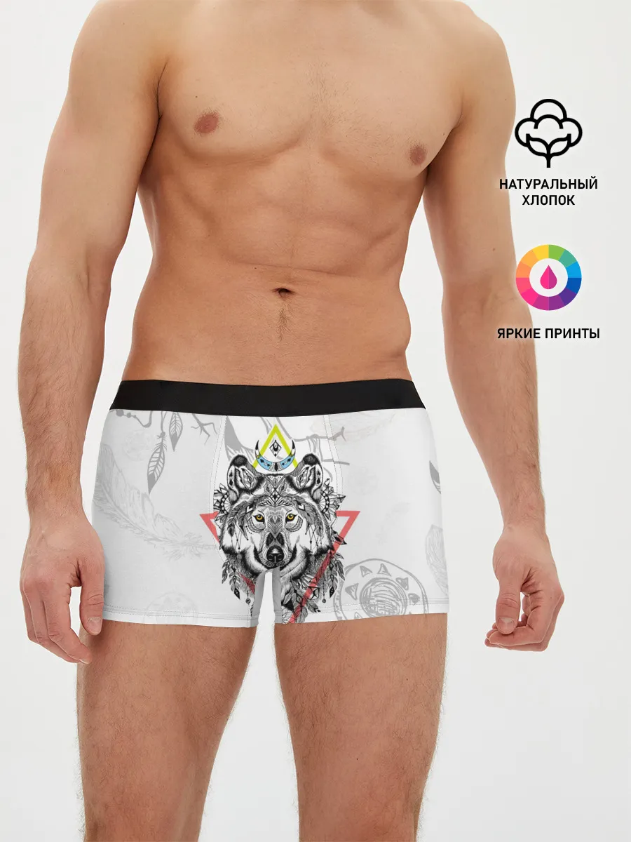 Мужские трусы боксеры / Волк
