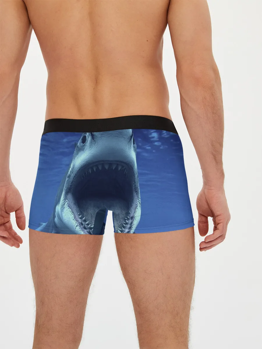Мужские трусы боксеры / Белая акула