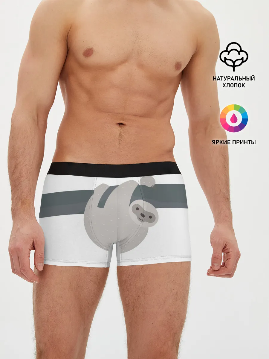 Мужские трусы боксеры / Веселый ленивец