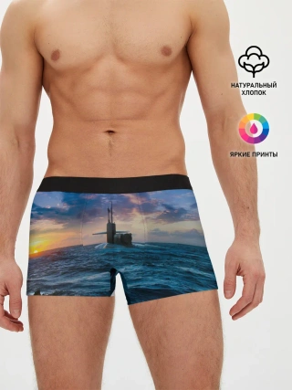Мужские трусы боксеры / Подводная лодка