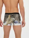 Мужские трусы боксеры / Волк лежит на снегу