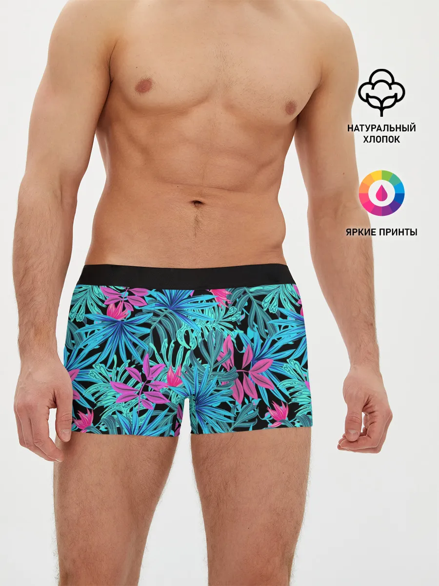 Мужские трусы боксеры / Яркие цветы
