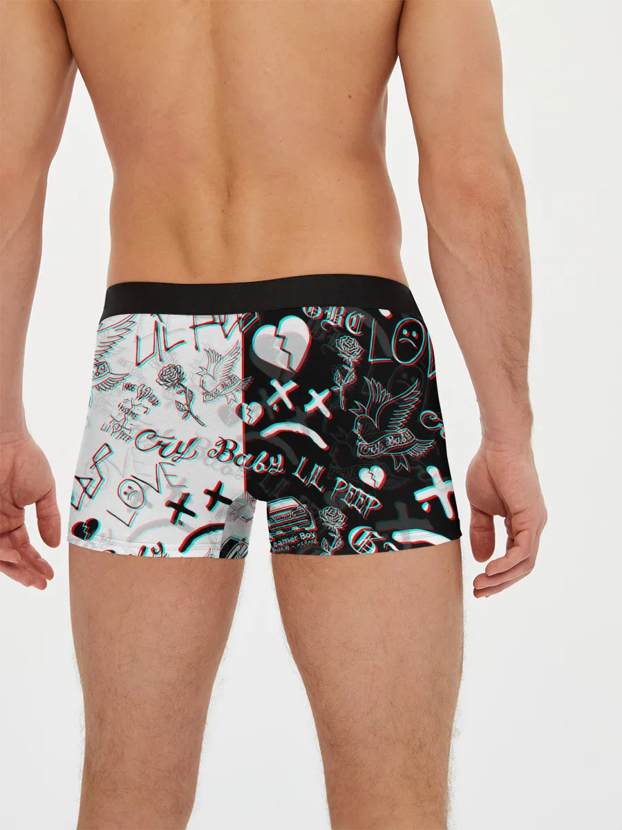 Мужские трусы боксеры / LIL PEEP GLITCH | ЛИЛ ПИП ГЛИТЧ