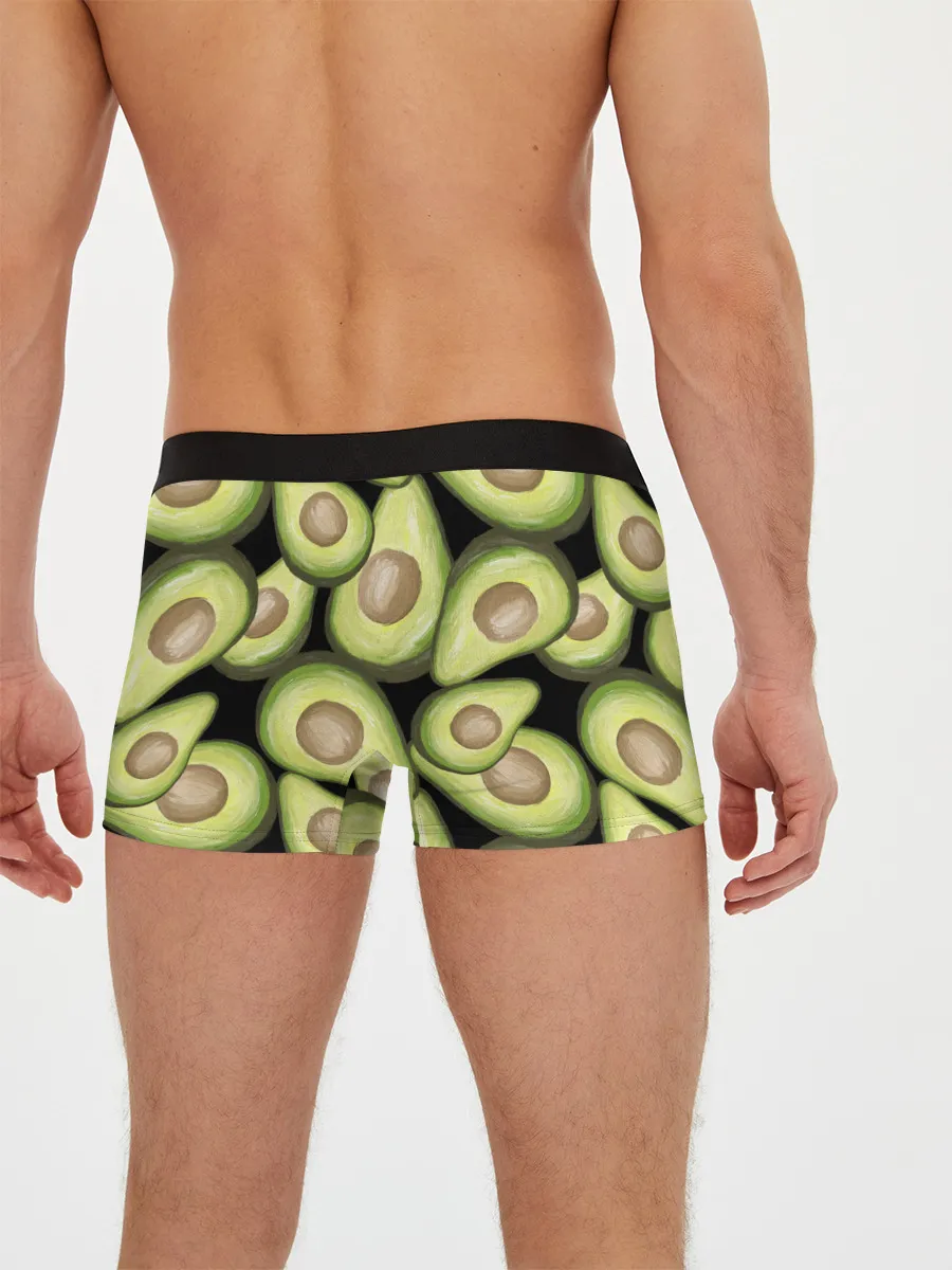 Мужские трусы боксеры / Avocado background