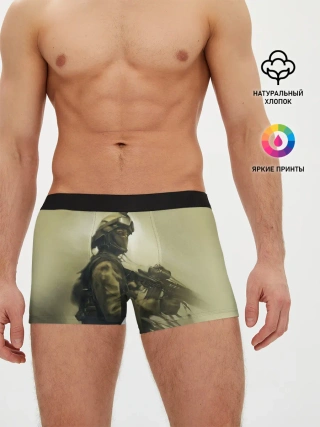 Мужские трусы боксеры / Военный