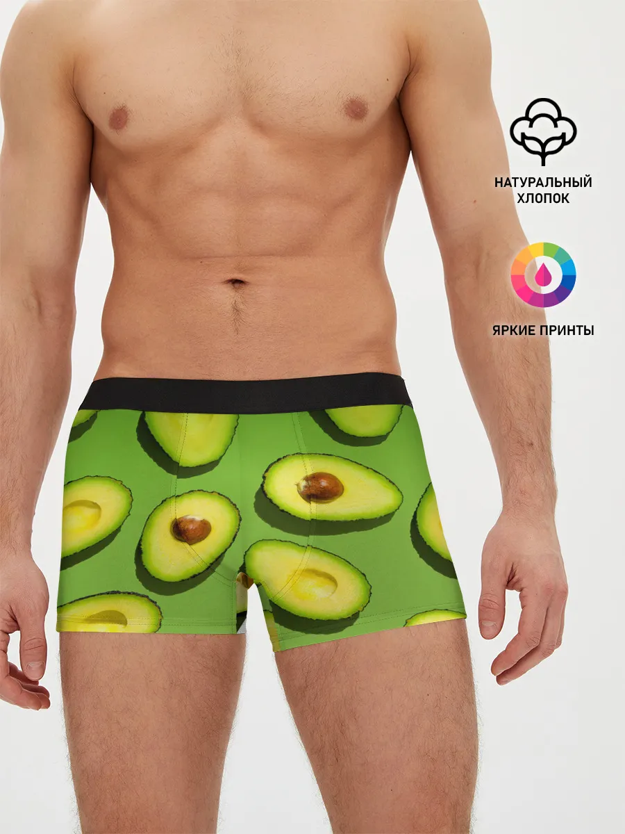Мужские трусы боксеры / АВАКАДО ПАТТЕРН.