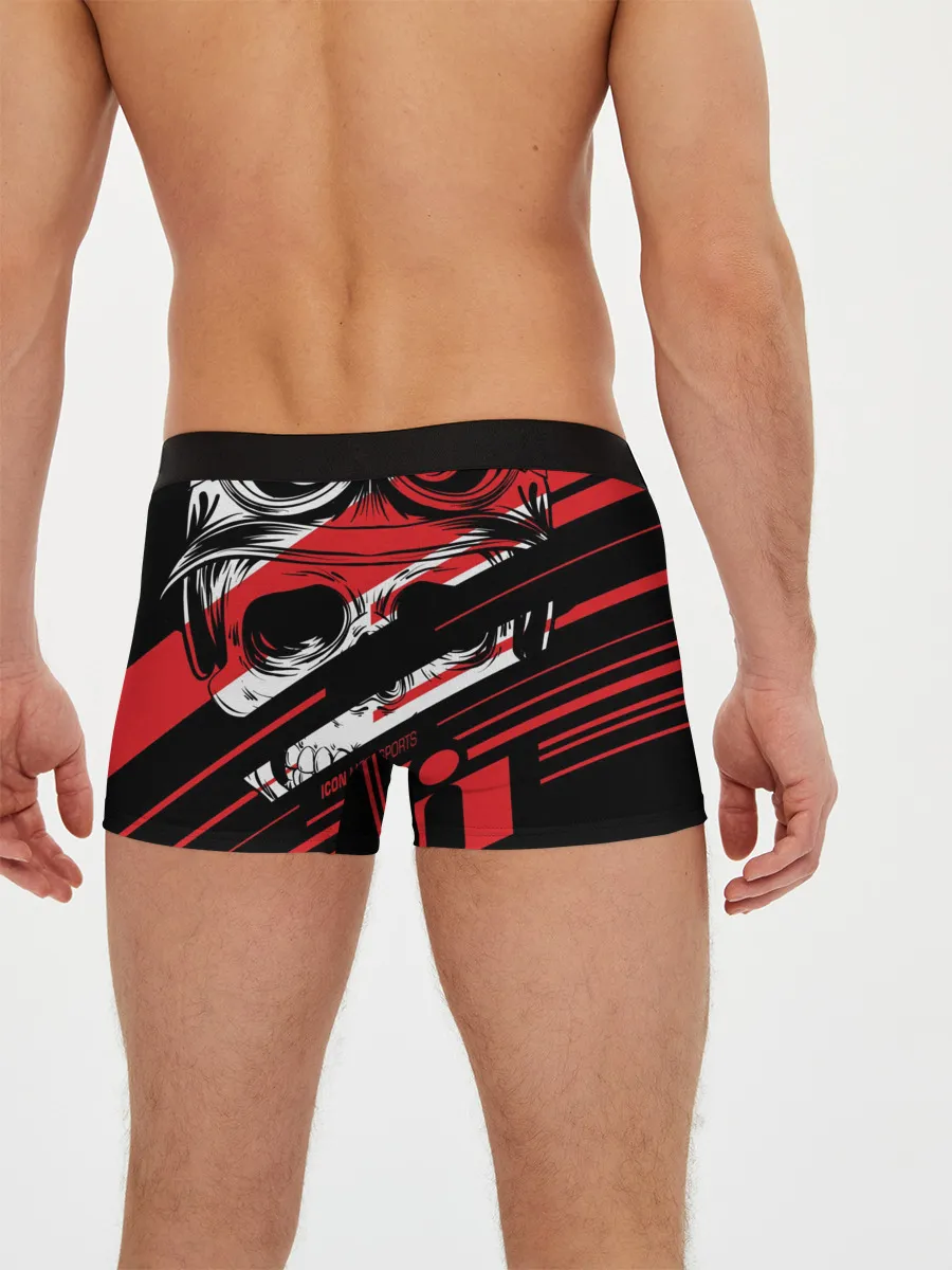 Мужские трусы боксеры / Череп Icon красный