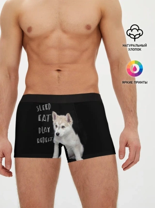 Мужские трусы боксеры / Sleep Eat Play Repeat