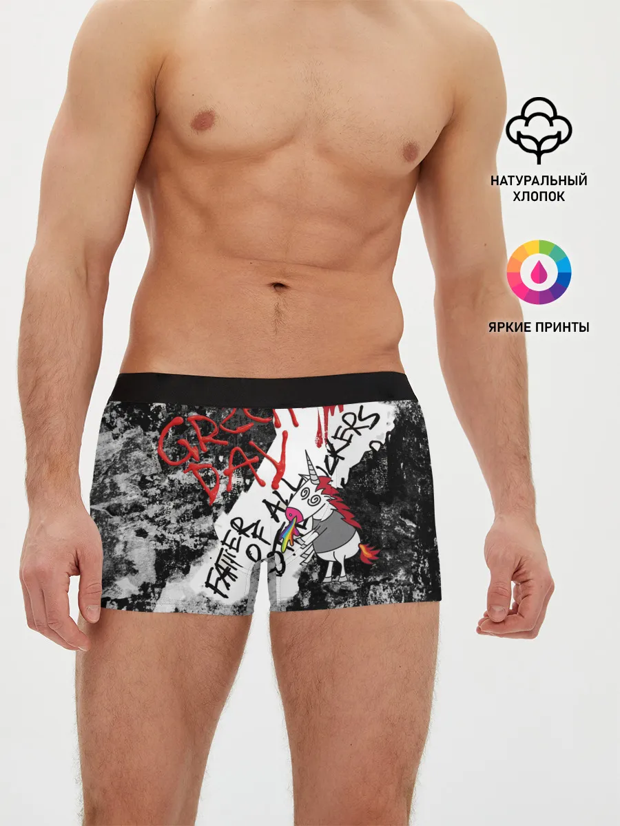 Мужские трусы боксеры / Green Day - Father of All MF