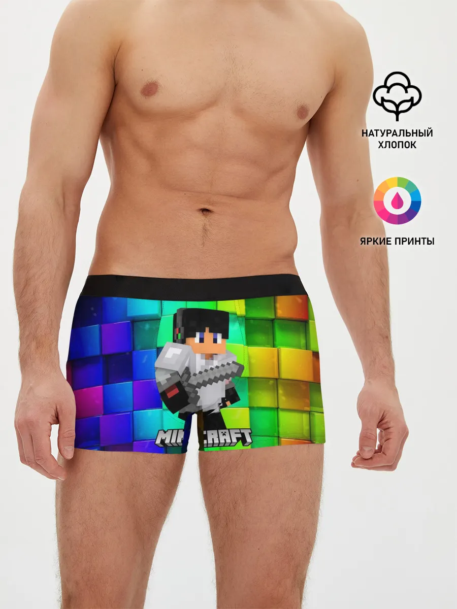Мужские трусы боксеры / Minecraft / Майнкрафт