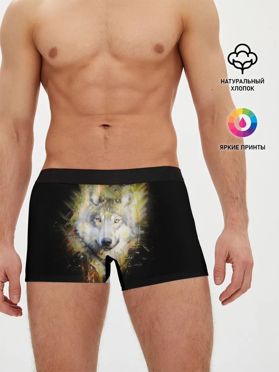 Мужские трусы боксеры / Волчий тотем