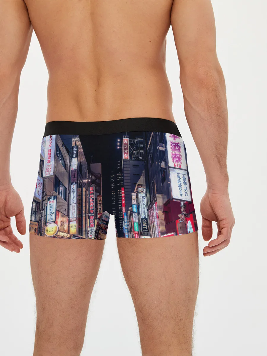 Мужские трусы боксеры / Ночной Токио