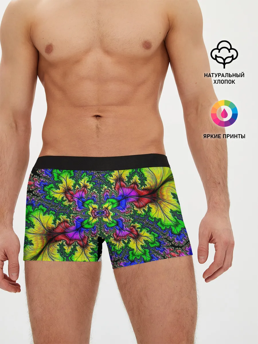 Мужские трусы боксеры / НЕОНОВЫЙ ЦВЕТОК