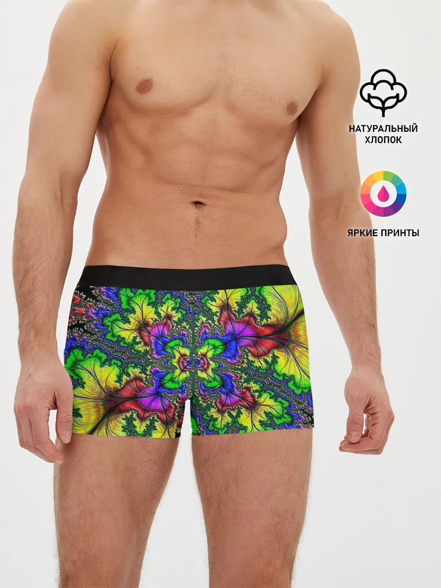Мужские трусы боксеры / НЕОНОВЫЙ ЦВЕТОК