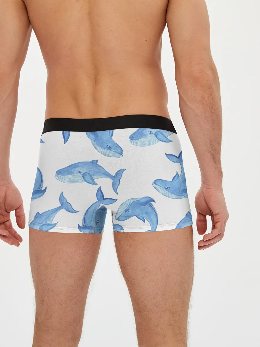 Мужские трусы боксеры / Косяк китов