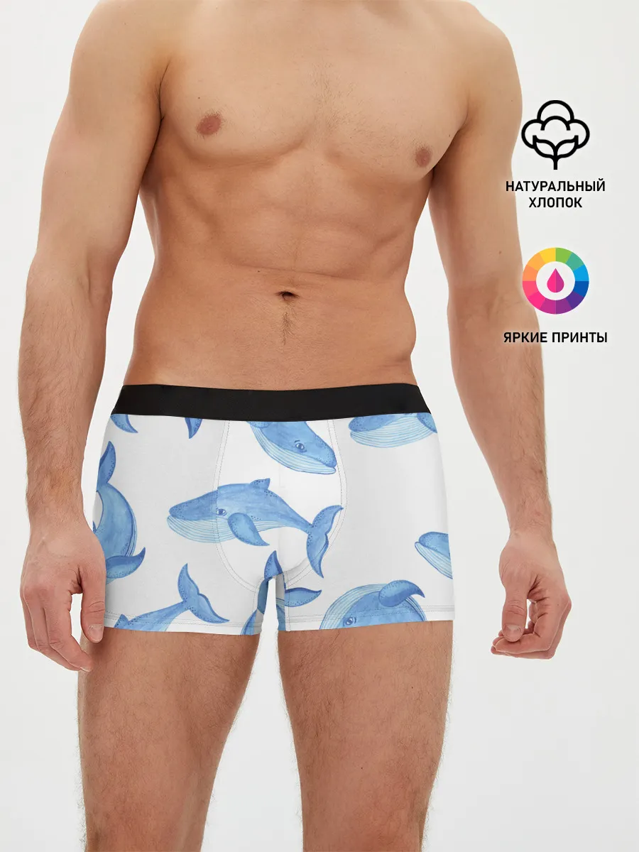 Мужские трусы боксеры / Косяк китов