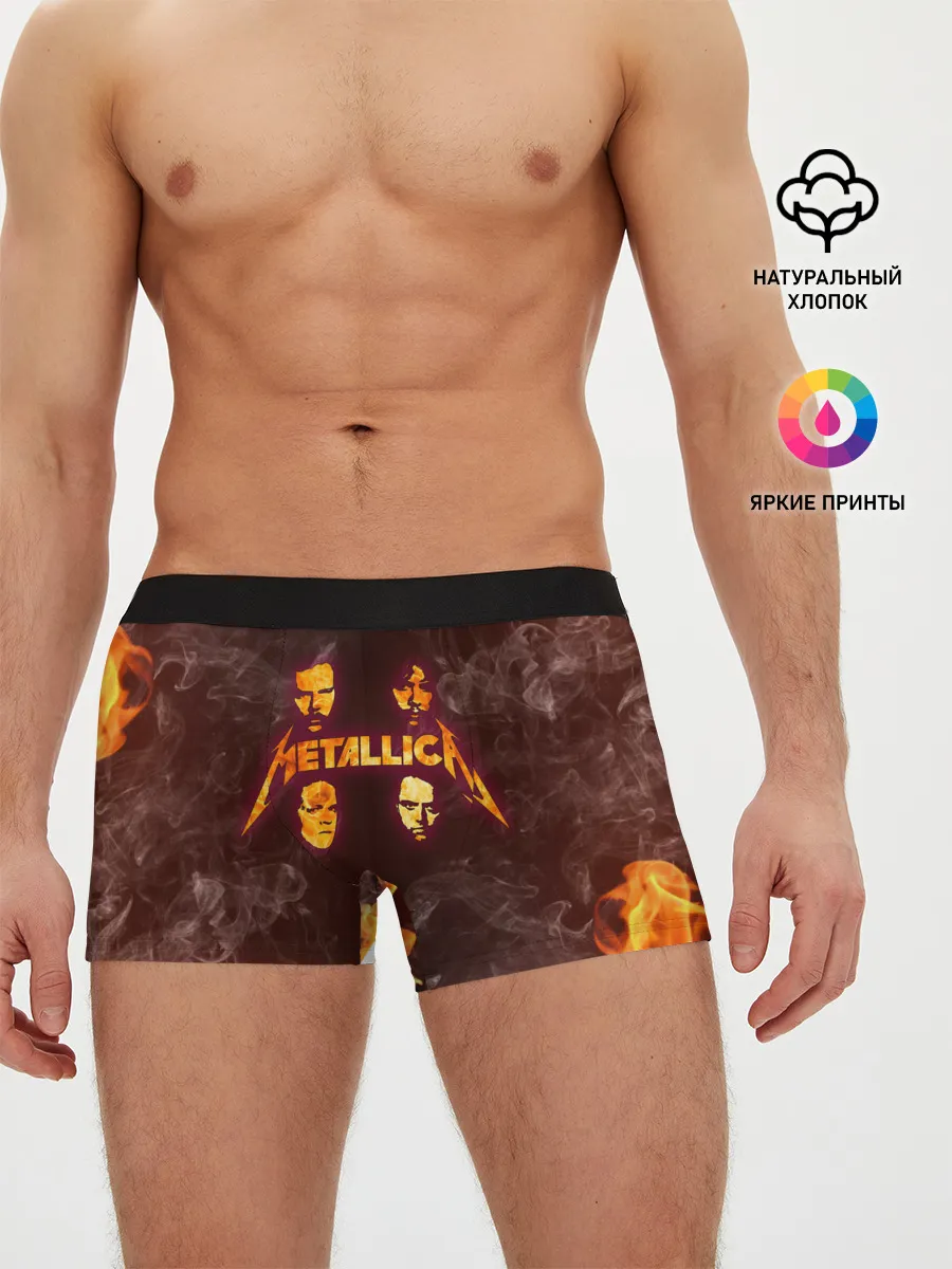 Мужские трусы боксеры / Metallica | Fire Rock