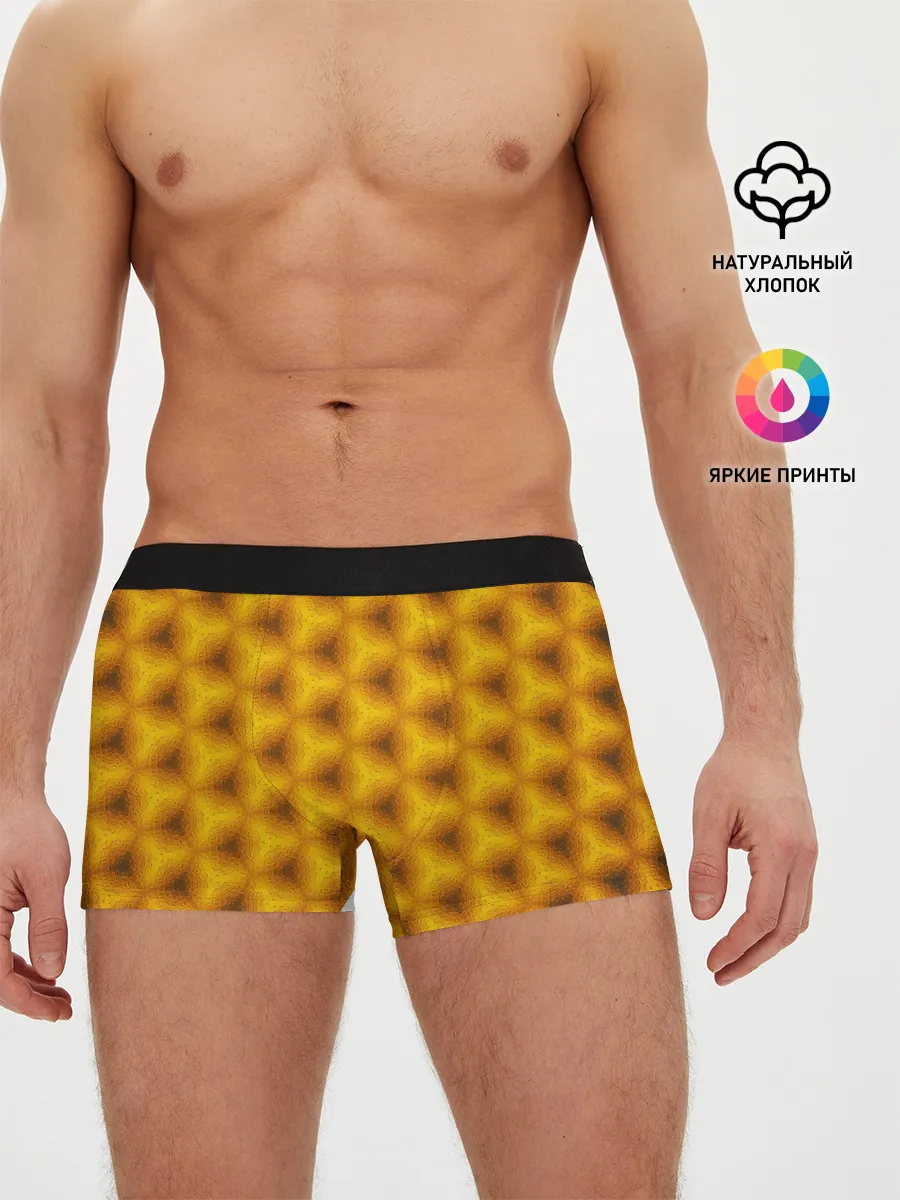 Мужские трусы боксеры / Синие соты