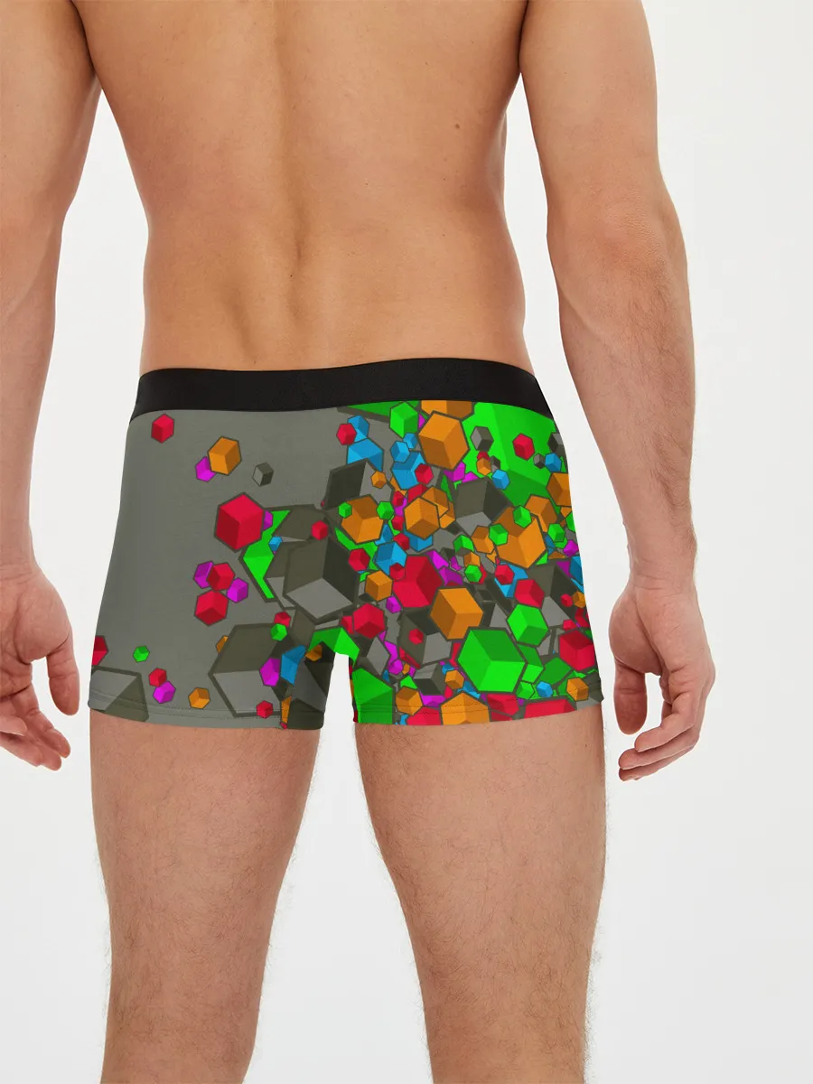 Мужские трусы боксеры / Кубики