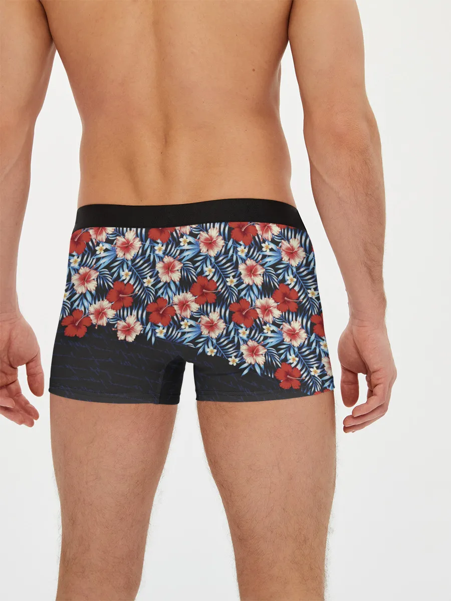Мужские трусы боксеры / Flowers with inscriptions