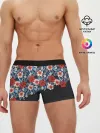Мужские трусы боксеры / Flowers with inscriptions