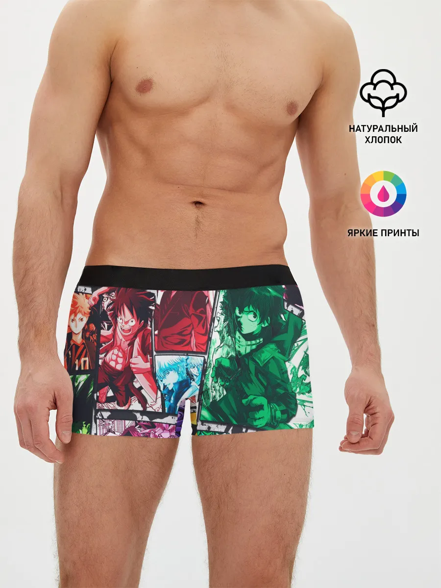 Мужские трусы боксеры / EPIC MAIN ANIME CHARACTERS 3D!