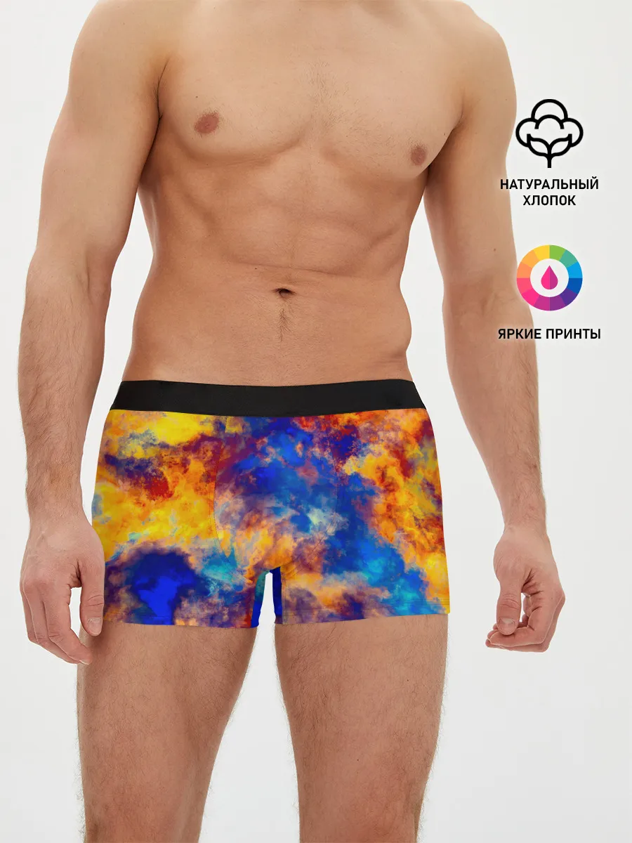 Мужские трусы боксеры / Огненно-синий полутон