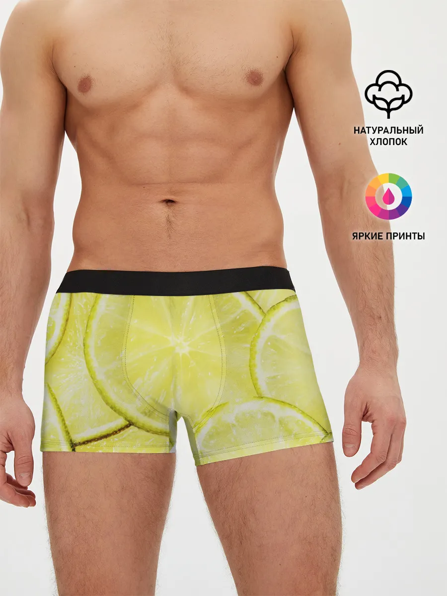 Мужские трусы боксеры / Лайм