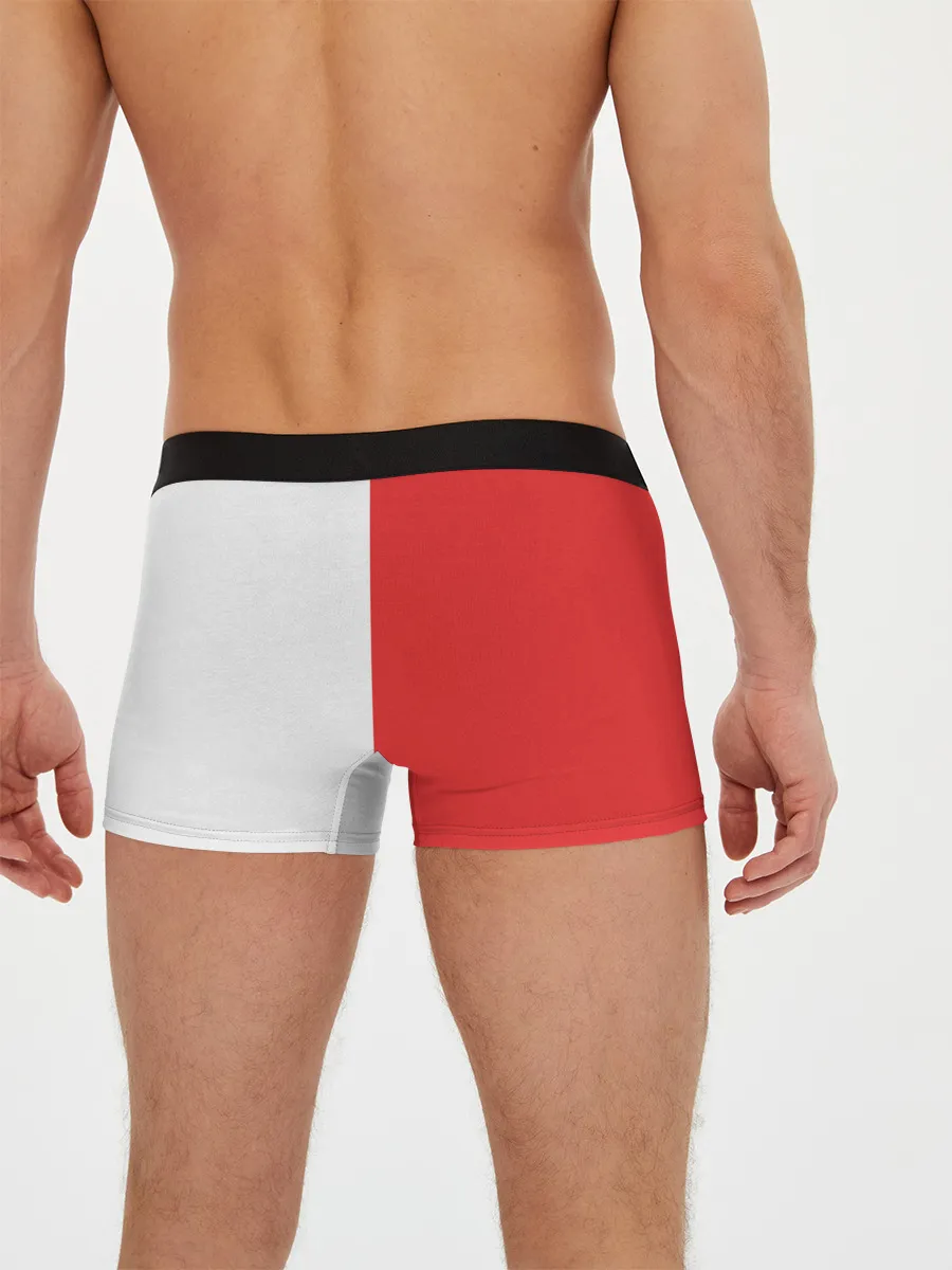 Мужские трусы боксеры / Красно-белая форма