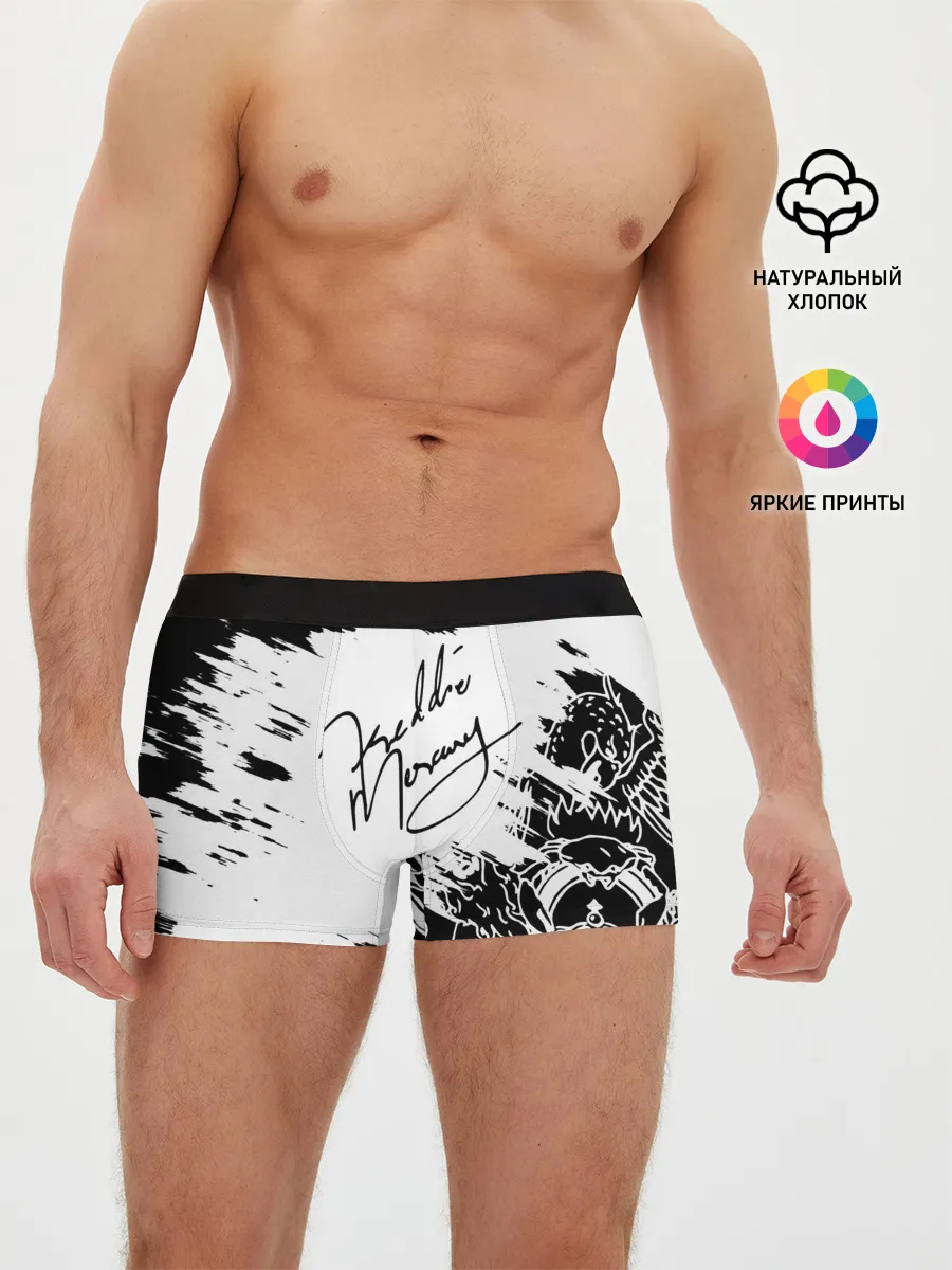 Мужские трусы боксеры / Автограф Фредди Меркьюри